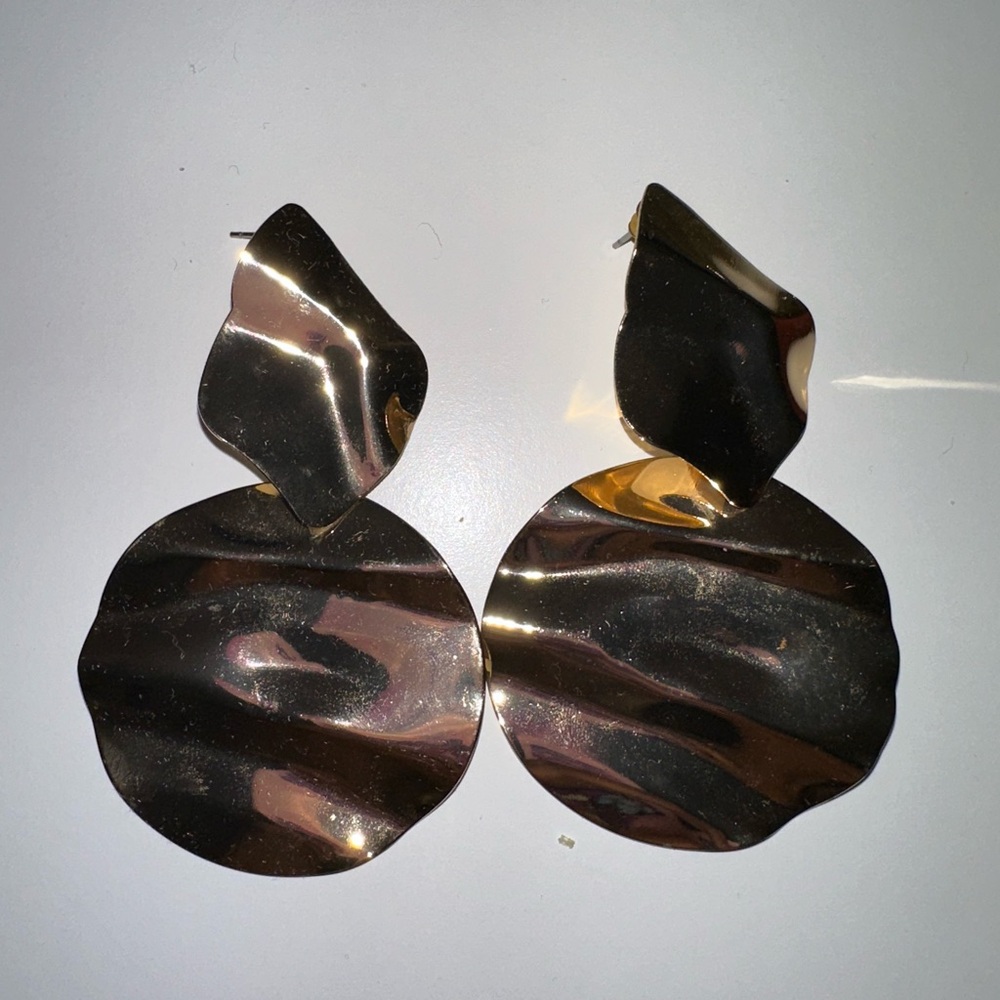 Aldo Shiny Gold Statement Earrings